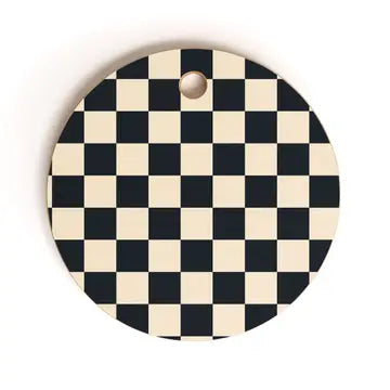 Black and White Checkered Cutting Board