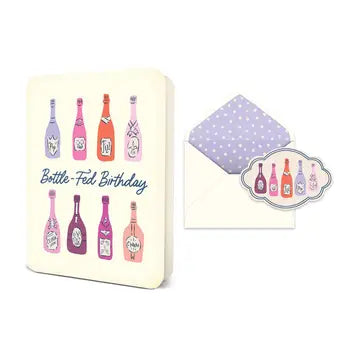 Bottle-Fed Birthday Deluxe Greeting Card